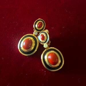 Vintage Christian Dior Signed Clip Earrings